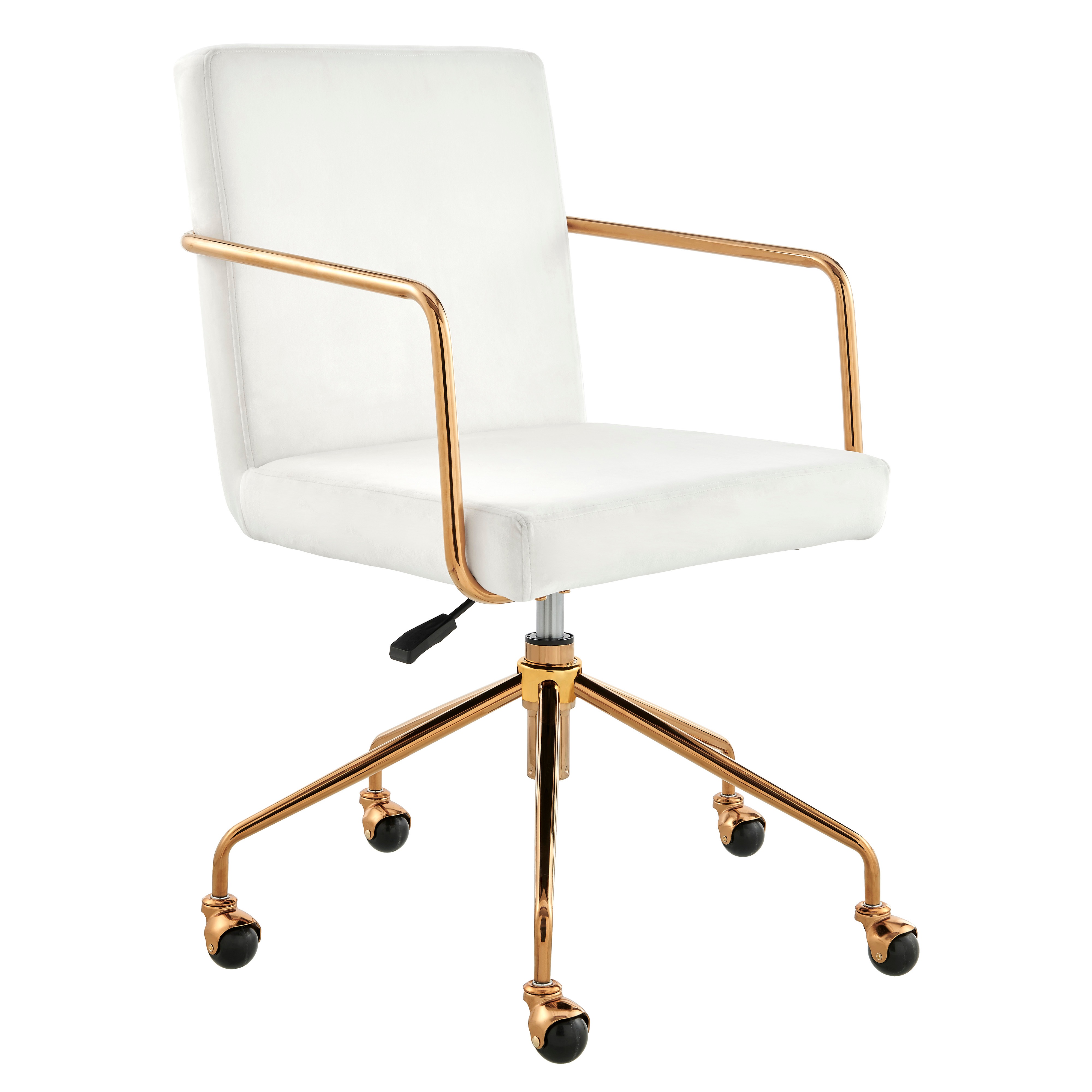 velvet white desk chair