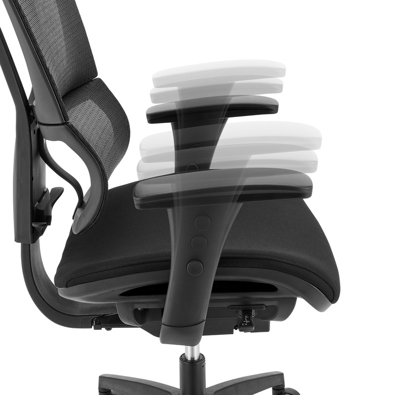 ergohuman fit ioo executive office chair high back black frame