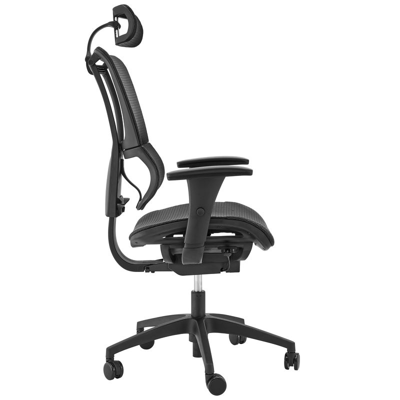 ergohuman fit ioo executive office chair high back black frame