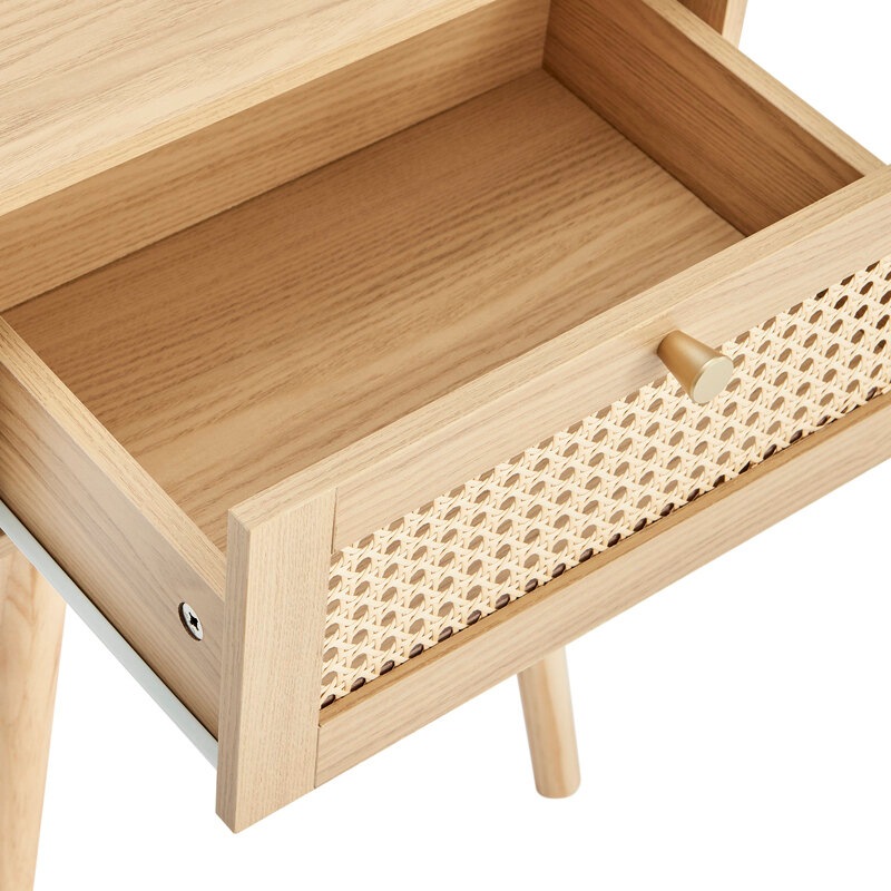 Buy Furnic Rattan Bedside Table (Natural) MyDeal