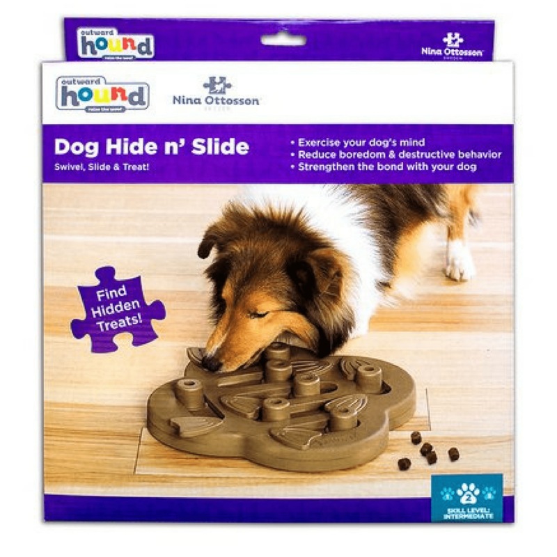 Nina Ottosson Dog Puzzle Toy Interactive Treat Dispenser, Hide N Slide