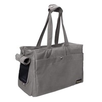 Ibiyaya Canvas Pet Tote Bag Soft Pet Carrier, Grey