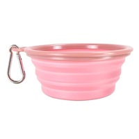 Ibiyaya Quick Bite Collapsible Dog Bowl, Pink