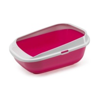 Moderna Comfy Step Cat Litter Tray, Hot Pink