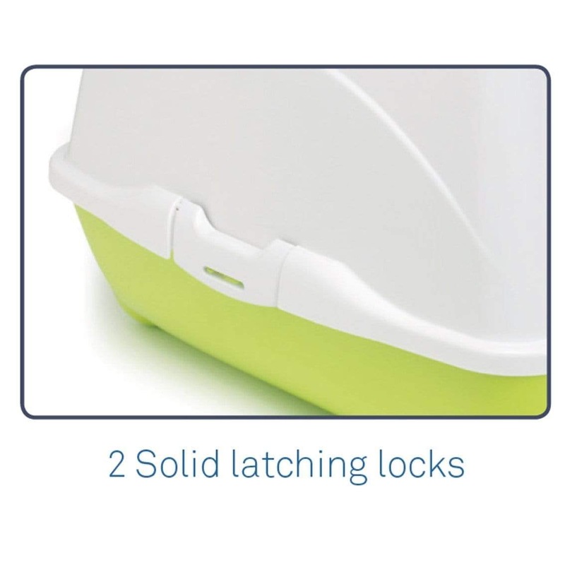 Moderna Flip Cat Enclosed Cat Litter Box, Blueberry MyDeal