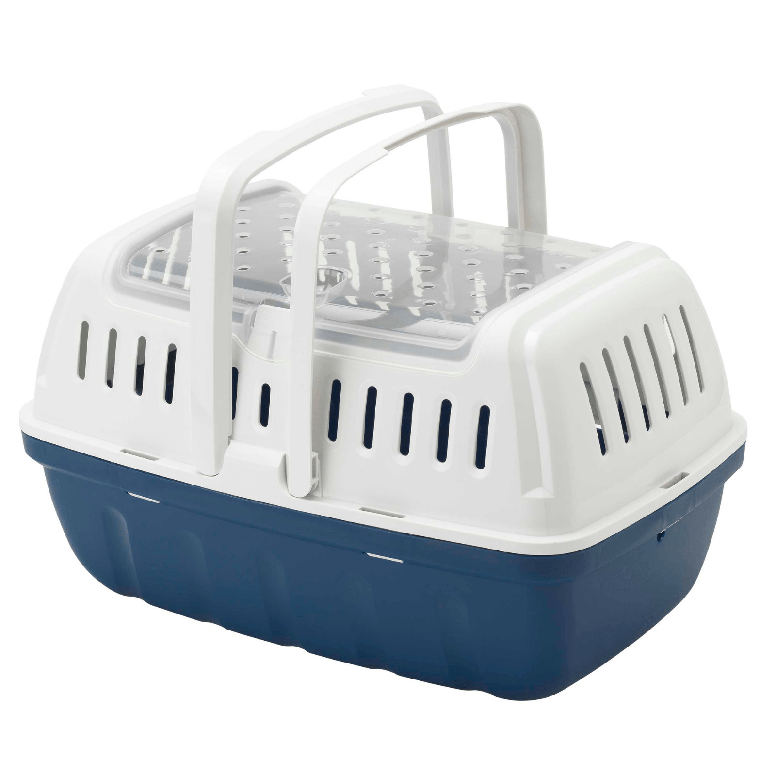 Moderna Hipster Small Pet Carrier, Top Opening Travel Crate, Blue Berry