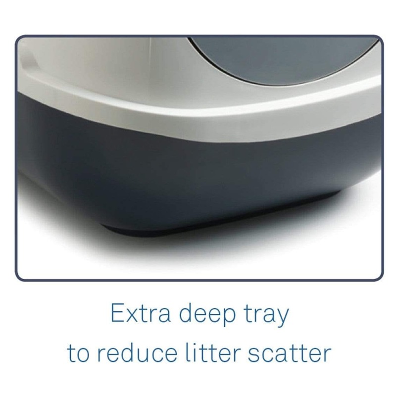 Moderna Mega Comfy Extra Large Cat Litter Box, Warm Grey MyDeal