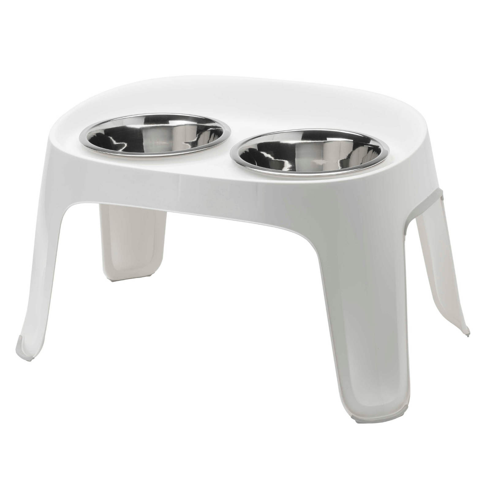 Moderna Skybar Raised Dog Bowl Stand, White