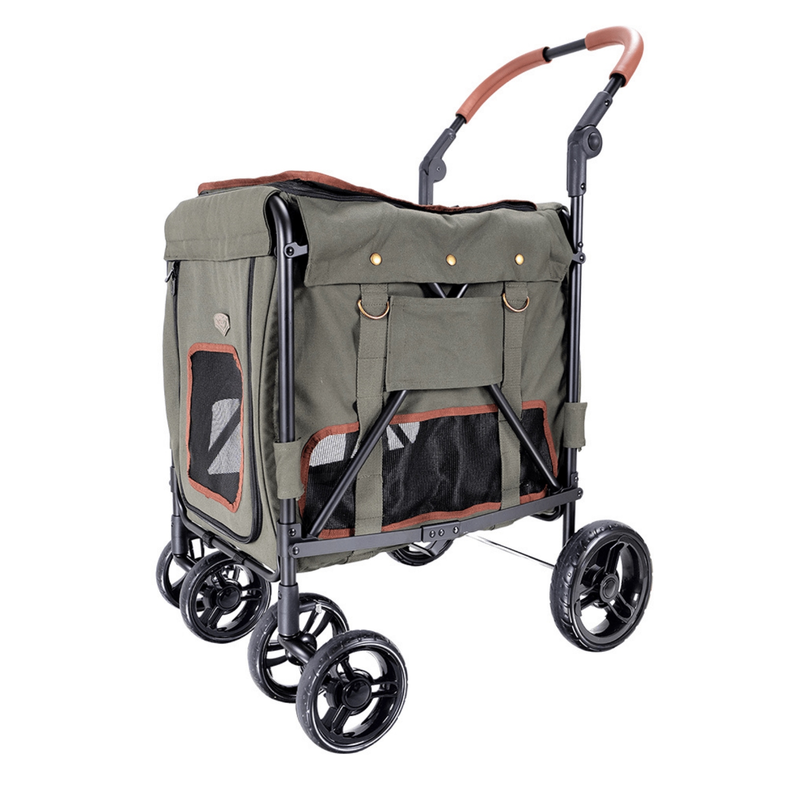 Ibiyaya Gentle Giant Pet Wagon Dog Cat Pram Carrier, Army Green Buy