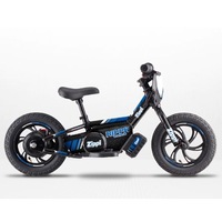 Zippi Rippa 12" Kids Balance Electric Bike Black with Blue Sticker Set