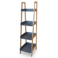 4 Tier Display Ladder Shelf Bookcase Bookshelf Storage Rack Wooden Flower Stand