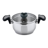 Aron 24CM Saucepan Stockpot Casserole w/Strainer Lid Cookware Induction Utensils