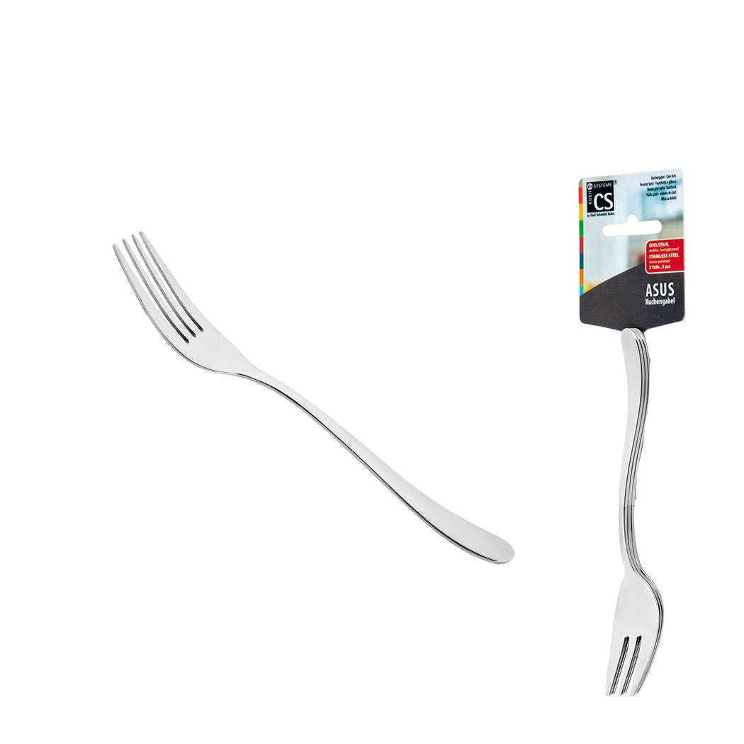 Asus Stainless Steel Cutlery Forks Pack 3 Pcs/Pack Dessert Pastry Fork Tableware