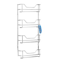 D.LINE 4 Tier Chrome Spice Rack - 16 Bottle Capacity Storage Shelf Layer
