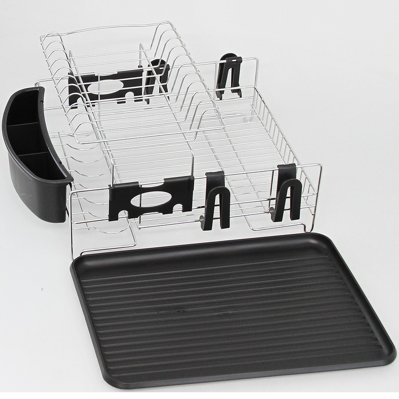 D.LINE Stainless Steel 2 Tier Dish Rack Drying Cutlery Drainer Drain