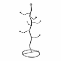 New D.line 40cm Wiggly Mug Coffee Cup Tree Holder Stand Chrome