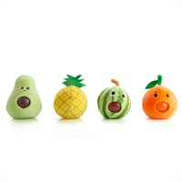 Fruits Plush Ball Jellies Stress Relief Squeeze Soft Stuffed Gift for Kid Adults