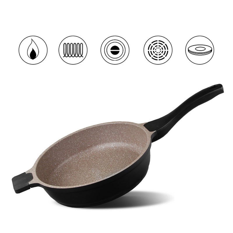 Marble Stone Ceramic Coated Non Stick Cookware Frypan Pan PFOA Free  Induction AU