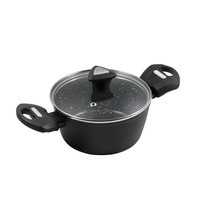 Marburg Non Stick Saucepan Stone Coating 16CM Induction Casserole Pot w/ Lid