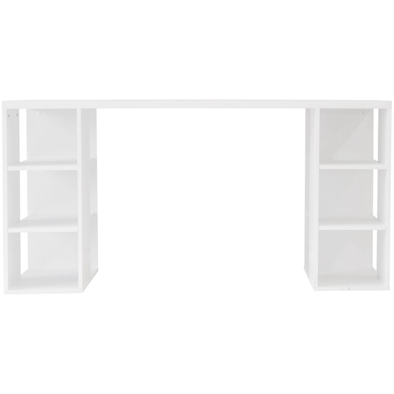 Buy Office Home Computer Desk Study Table Workstation Shelf Storage Bookcase White MyDeal