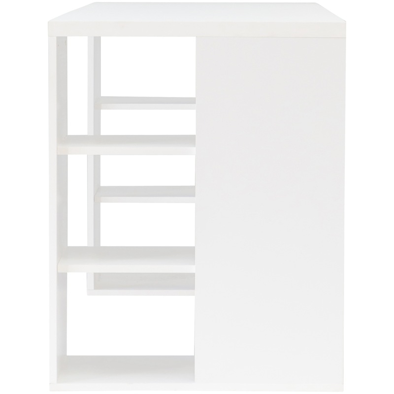 Buy Office Home Computer Desk Study Table Workstation Shelf Storage Bookcase White MyDeal
