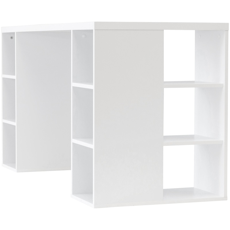 Buy Office Home Computer Desk Study Table Workstation Shelf Storage Bookcase White MyDeal