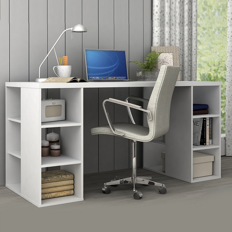 Buy Office Home Computer Desk Study Table Workstation Shelf Storage Bookcase White MyDeal