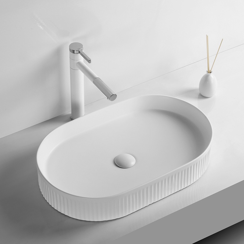 Buy Oval Ceramic Basin Bathroom Vanity Sink Hand Wash Bowl Above