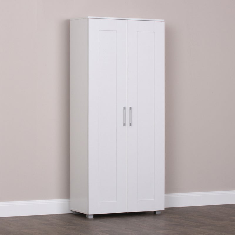 Buy Storage Cabinet Organiser Double Door Tall Shelf Cupboard Display ...