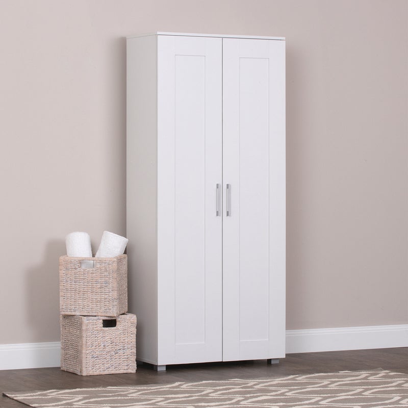 Buy Storage Cabinet Organiser Double Door Tall Shelf Cupboard Display ...