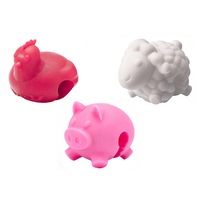 Tovolo Set of 3 Pot Lid Lifters Holder Pans Spill Proof Heat Resistant Animal