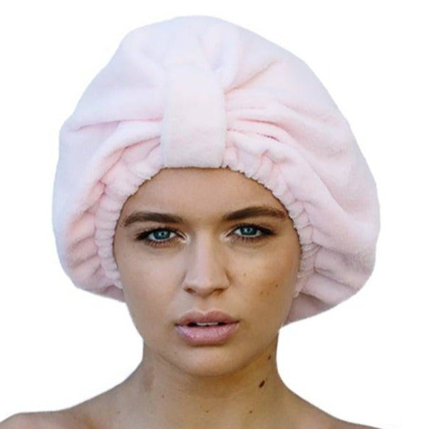Hair Turban - Pink Microfibre