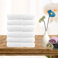 Softouch 6 Piece Ultra Light 500GSM Soft Cotton Face Washers in White