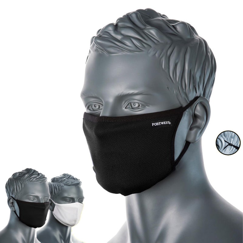 Triple Layer Anti-Microbial Fabric Face Mask 1pc