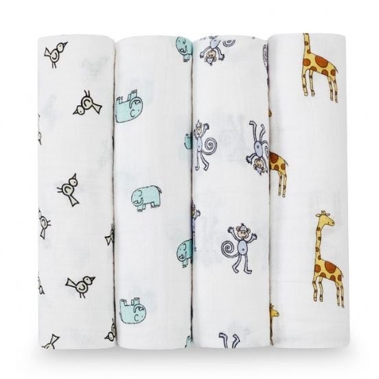 Aden + Anais jungle jam classic 4-pack swaddles Baby Wrap