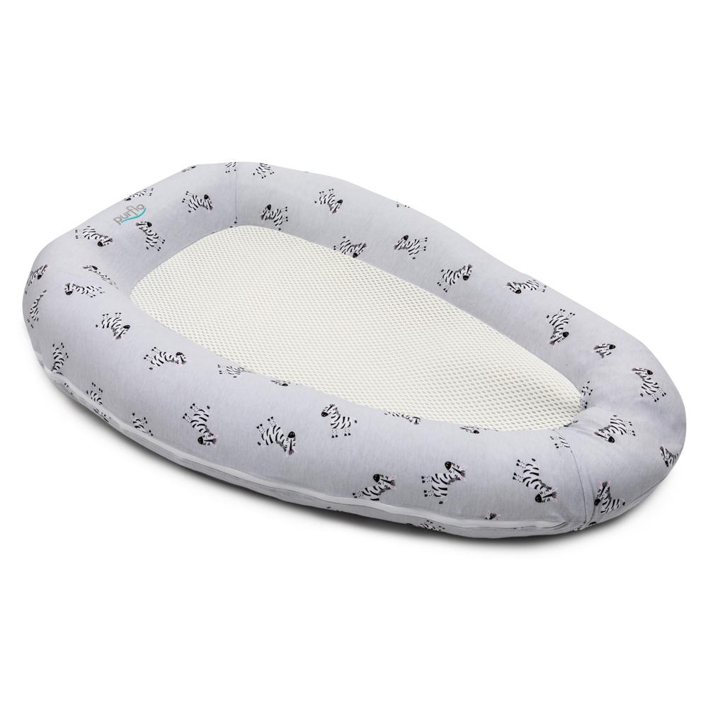 Purflo Purair Breathable Newborn Bed Sleeping Nest Mattress W/ Breathable Mesh Zebra