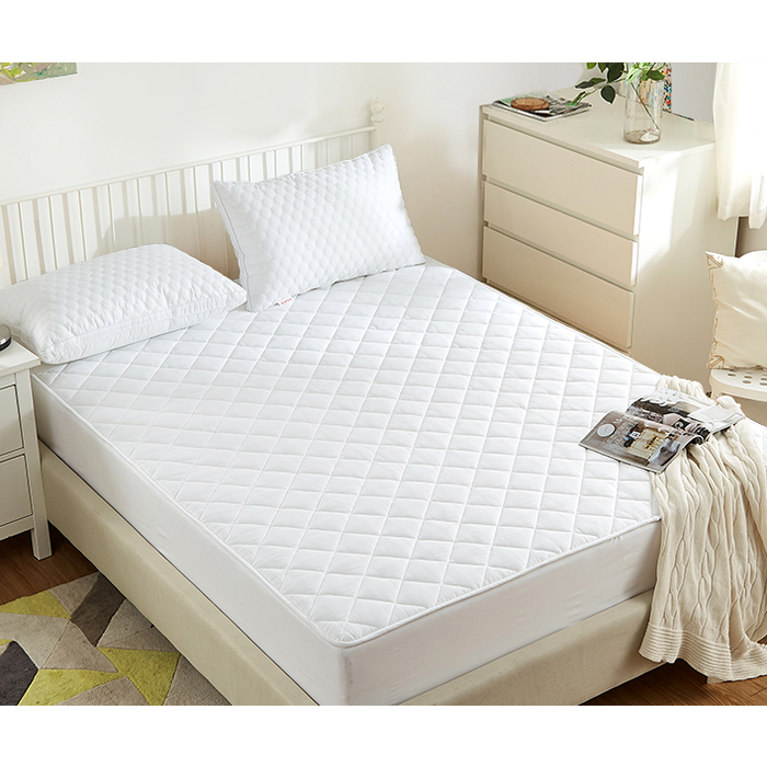 Cotton Fitted Waterproof Mattress Protector in 7 Sizes - MyDeal