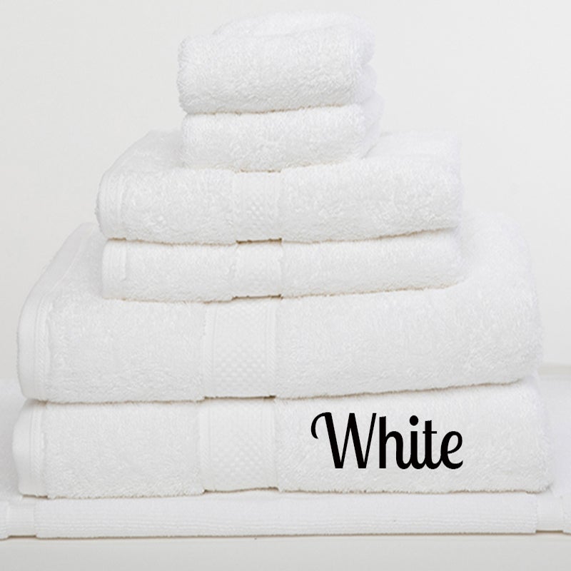 7 Pieces Egyptian Cotton Bath Towel Set 650GSM White