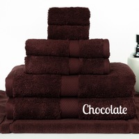 Brand New 7 Pieces 100% Cotton Bath Towel Set Chocolate