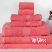 Brand New 7 Pieces 100% Cotton Bath Towel Set Lip Gloss