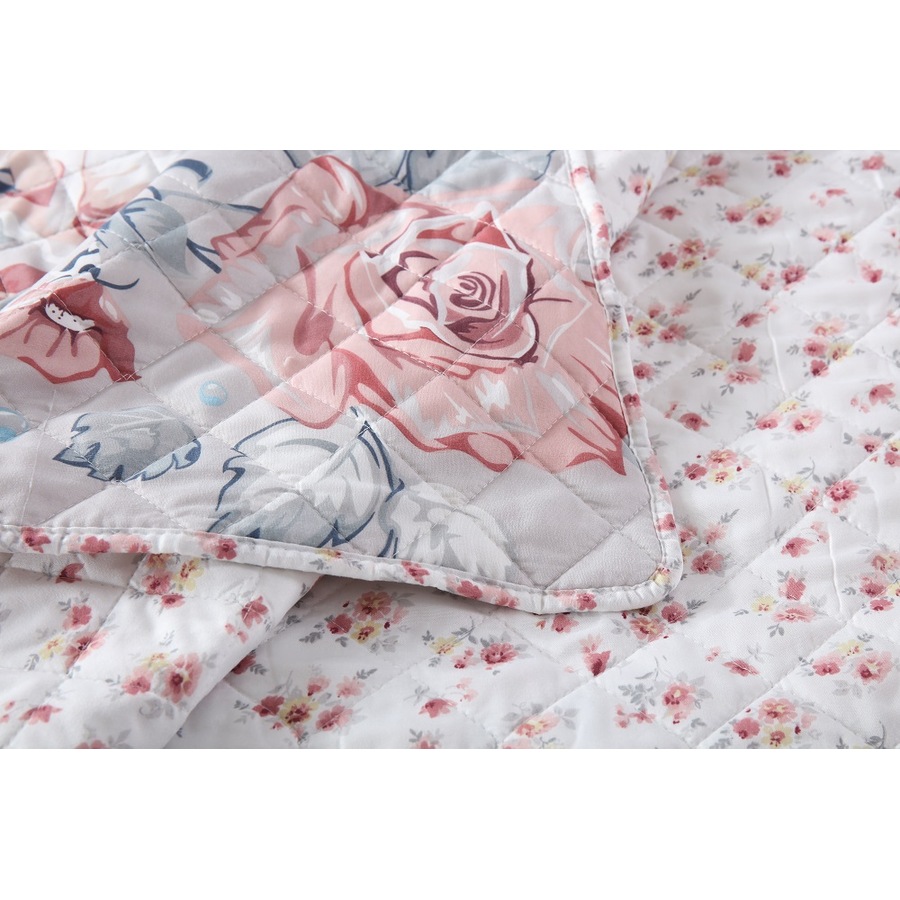 Quilted Bedspread /Coverlet Set for Double and Queen size Bed Flower B