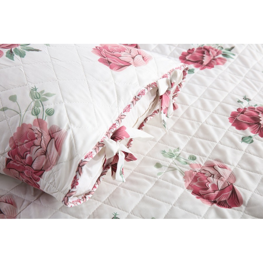 Quilted Bedspread /Coverlet Set for Double and Queen size Bed Flower D