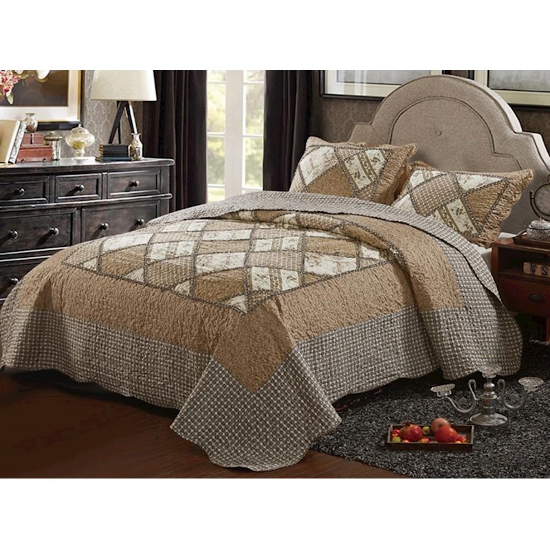 Buy Chic Microfibre Coverlet / Bedspread Set Comforter Patchwork Quilt