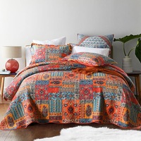 Luxury Quilted 100% Cotton Coverlet / Bedspread Set King / Super King Size Bed 250x270cm Barris