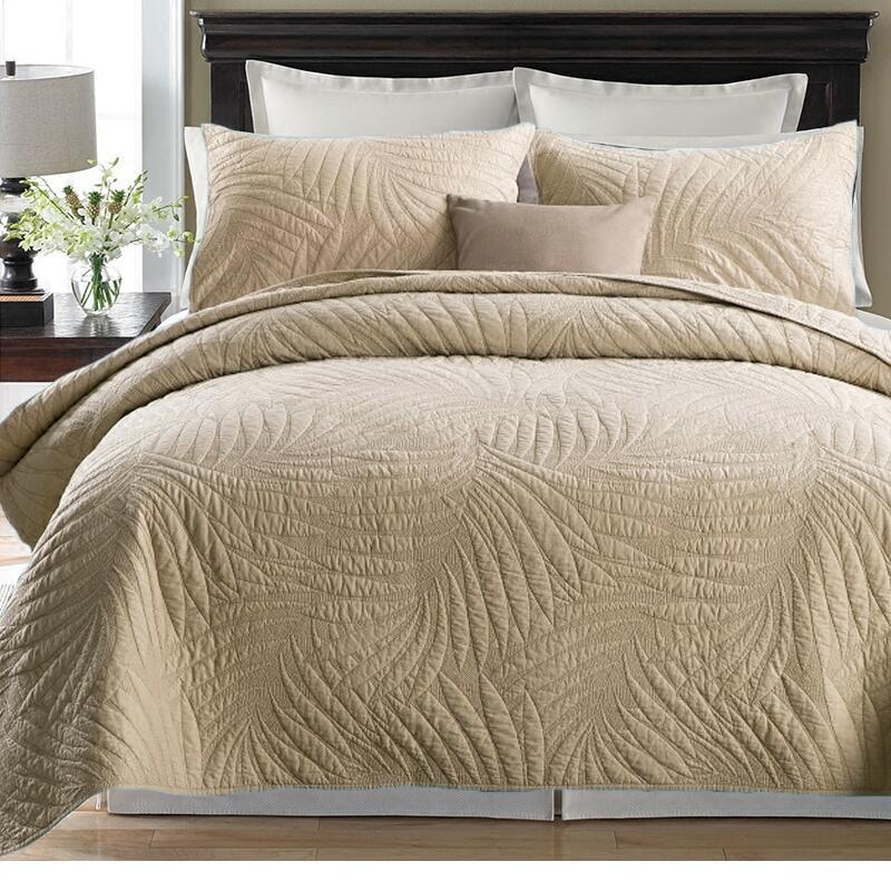 Buy Luxury Quilted 100 Cotton Coverlet / Bedspread Set King / Super