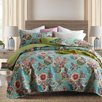 Luxury Quilted 100% Cotton Coverlet / Bedspread Set Queen /King Size Bed 230x250cm Selma