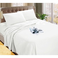 Micro Flannel Flannelette Fitted Sheet Set All Bed Size Soft Plush Winter Thermal White