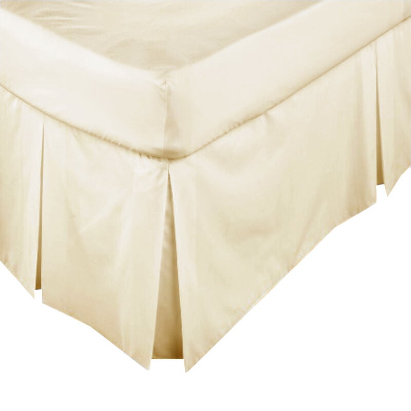 Percale Box Pleated Valance Bed Skirt LINEN All Bed Sizes