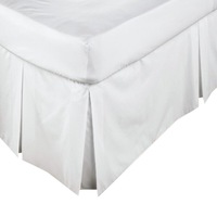 Percale Box Pleated Valance Bed Skirt White All Bed Sizes