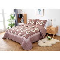 Quilted Chic Patchwork Coverlet Bedspread Set King/Super King Size Bed 250x270cm #9